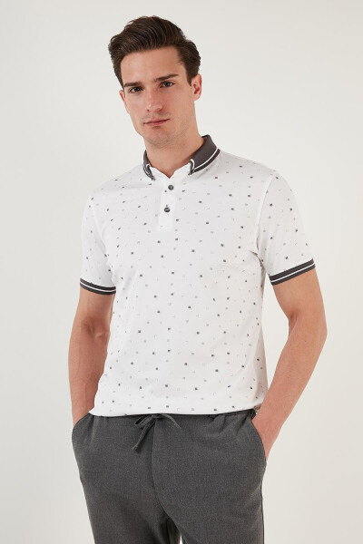 Pamuk Karışımlı Desenli Slim Fit Polo T Shirt 646B3210 - 15