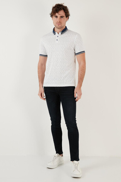 Pamuk Karışımlı Desenli Slim Fit Polo Tişört 646B3200 - 14