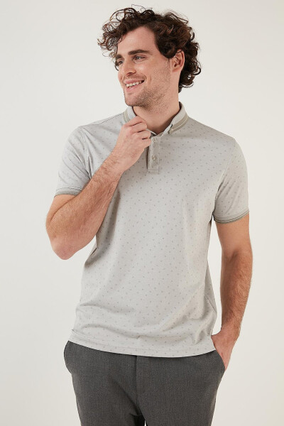 Pamuk Karışımlı Desenli Slim Fit Polo Tişört 646B3250 - 14