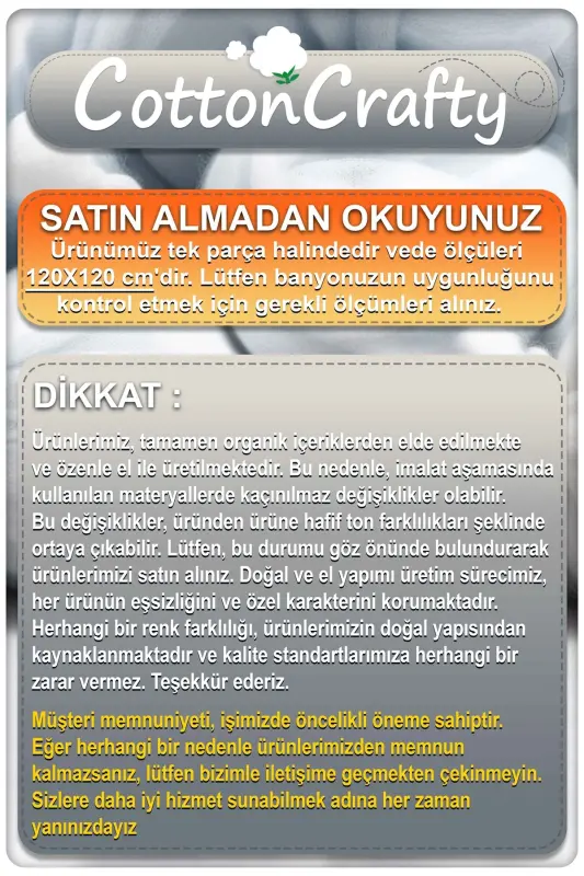 Pamuk Tafting Su Emici Banyo Paspası, Banyo Halısı LOTUS 120x120 CM KREM-Krem - 5