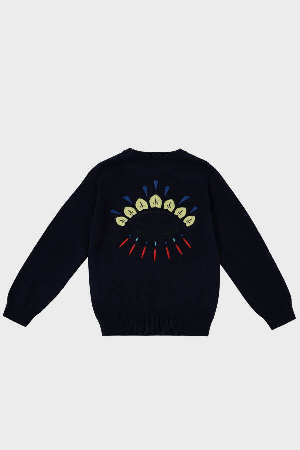 Pamuk ve Kaşmir Karışımlı Çocuk Kazak K25725 868 SWEAT K25725/868 ELECTRIC BLUE - LACİVERT - 2