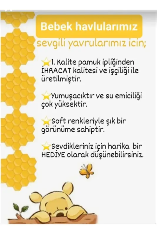 %100 Pamuk Yumuşacık Kız-erkek Yenidoğan/bebek Banyo Kundak Havlusu SARI/ÖRDEK - BEYAZ-SARI - 4