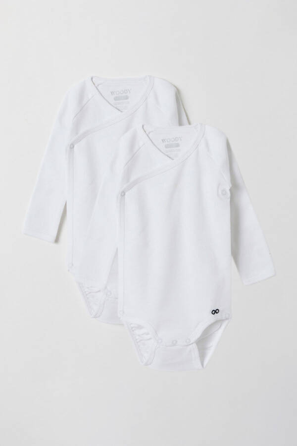 Pamuklu 2’li Bebek Body-Rcl - 100-Beyaz - 1