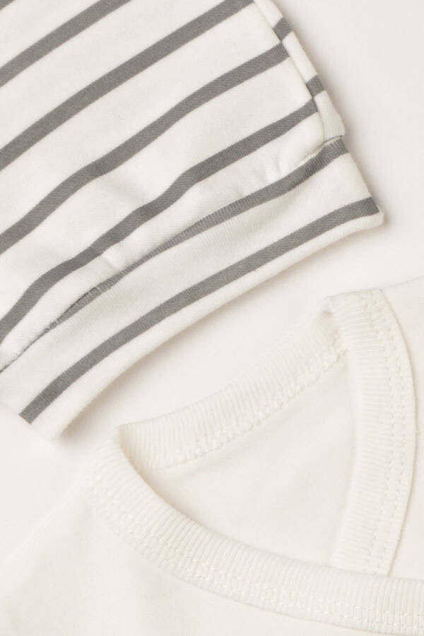 Pamuklu Ayıcıklı Süzene Nakışlı Pamuklu Lüx Yeni Doğan Hastane Çıkışı Zıbın Seti- Kutulu Ve Hediye - 4