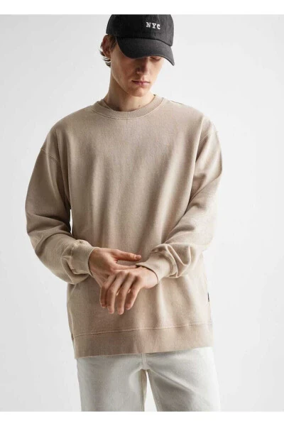 Pamuklu Basic Kazak-Kum Beji - MANGO TEEN