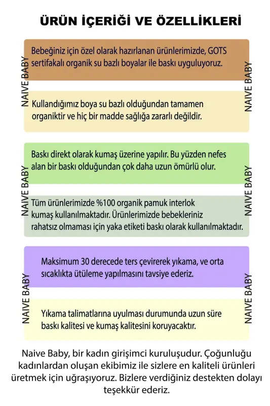 Pamuklu Bebek Body - 3'lü Teyze Seti - 5
