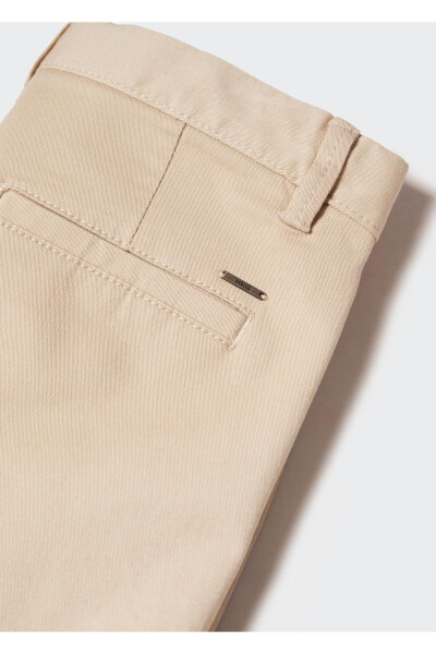 Pamuklu chino pantolon - Bej - 5