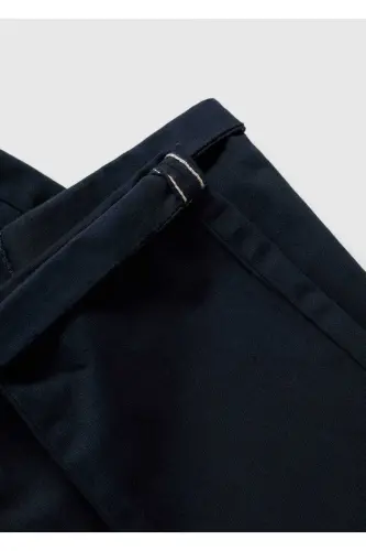 Pamuklu chino pantolon-Lacivert - 3