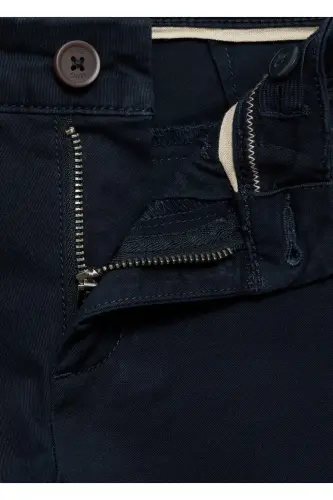 Pamuklu chino pantolon-Lacivert - 4