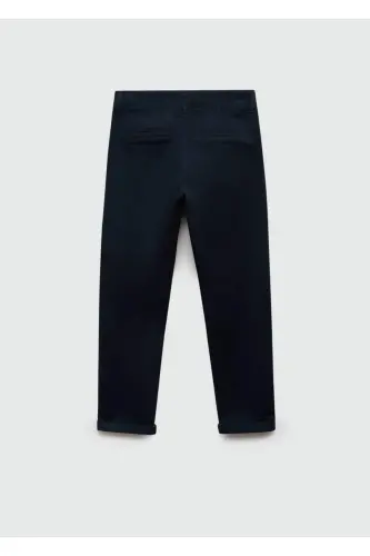 Pamuklu chino pantolon-Lacivert - MANGO KIDS (1)