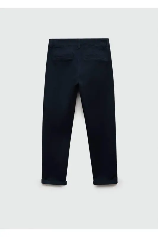 Pamuklu chino pantolon-Lacivert - 2