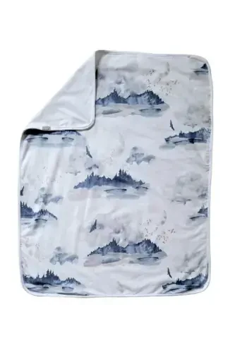 Pamuklu Çift Katlı Penye Kız-erkek Yenidoğan/bebek Kundak Battaniye 75x90 Cm/gökyüzü-MAVİ - 4