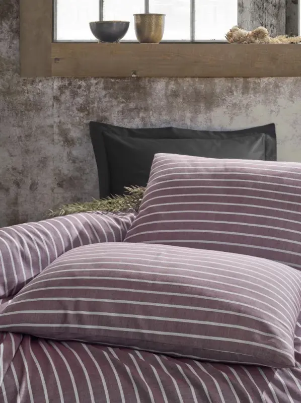 Cotton Box Çift Kişilik Bambu Saten Nevresim Takımı Bordo - 2