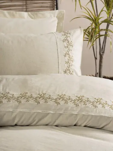 Cotton Box Cotton Keten Çift Kişilik Nevresim Takımı Darian - NEVRESIMDUNYASI (1)