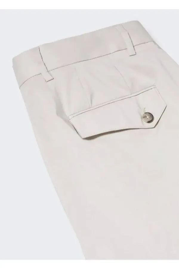 Pamuklu hafif pantolon-Açık/Pastel Gri - 7