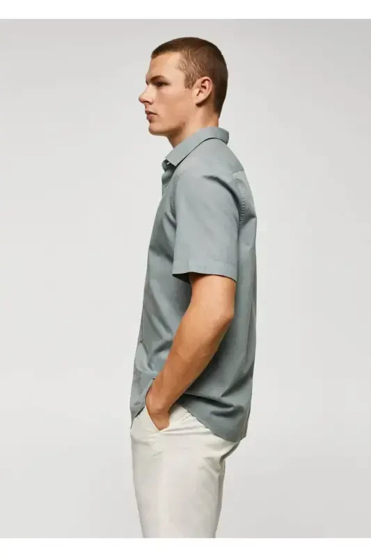 Pamuklu hafif tişört-Koyu Sarı - 7