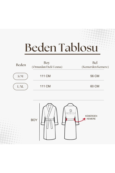 Pamuklu Kadife Kapüşonlu Unisex Antrasit Bornoz-Antrasit - 3