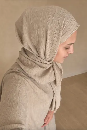 Pamuklu, Kaliteli, Hafif ve Yumuşak Kumaştan, Tek Parça, Pratik, Siyah Çantalı Namaz Elbisesi - Bej - LAGOM (1)