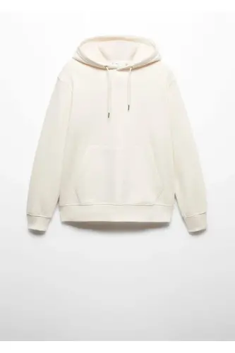 Pamuklu Kapüşonlu Sweatshirt-Ekrü - 3