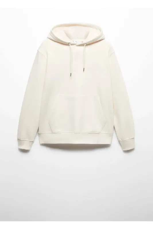Pamuklu Kapüşonlu Sweatshirt-Ekrü - 3