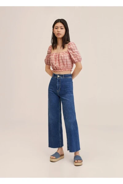 Pamuklu Kısa Bluz - MANGO TEEN (1)