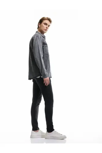 Pamuklu Normal Bel Skinny Fit Jean Pantolon - Michael Jean - Siyah - 2