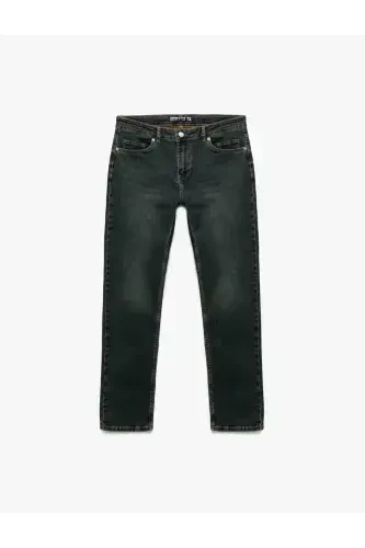 Pamuklu Normal Bel Slim Fit Jean Pantolon - Brad Jean - 4