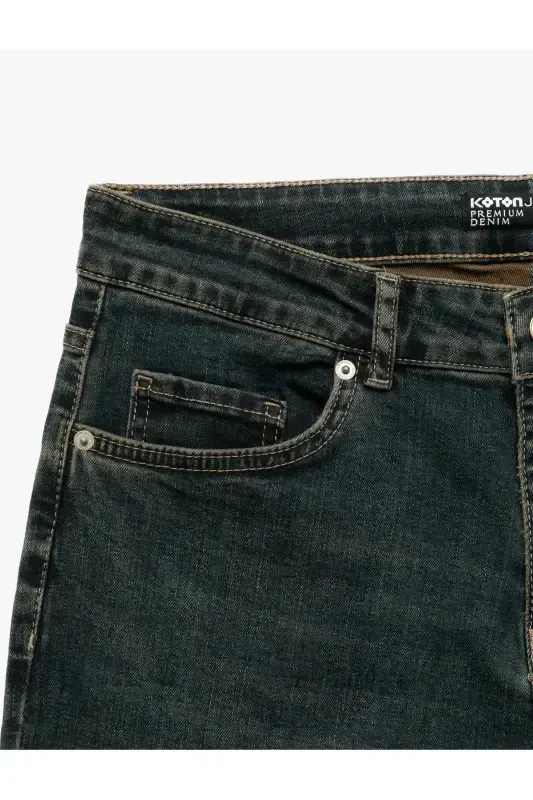 Pamuklu Normal Bel Slim Fit Jean Pantolon - Brad Jean - 7