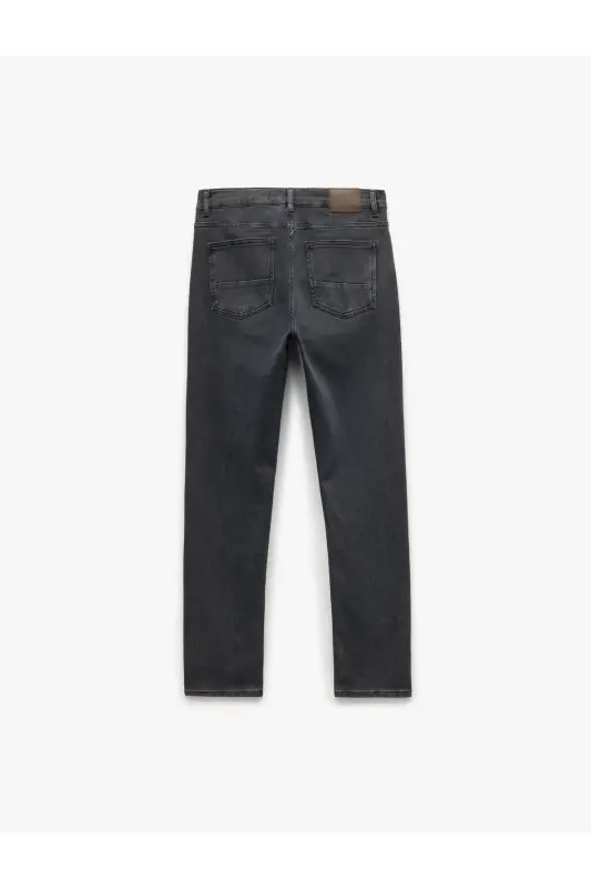 Pamuklu Normal Bel Slim Fit Jean Pantolon - Brad Jean - İndigo - Taş - 4