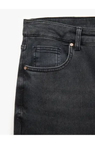 Pamuklu Normal Bel Slim Fit Jean Pantolon - Brad Jean - İndigo - Taş - 6