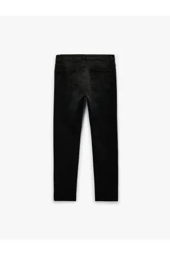 Pamuklu Normal Bel Slim Fit Jean Pantolon - Brad Jean-Siyah - KOTON (1)