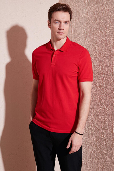 Pamuklu Regular Fit Düğmeli Polo Yaka T Shirt 5902739 - 14