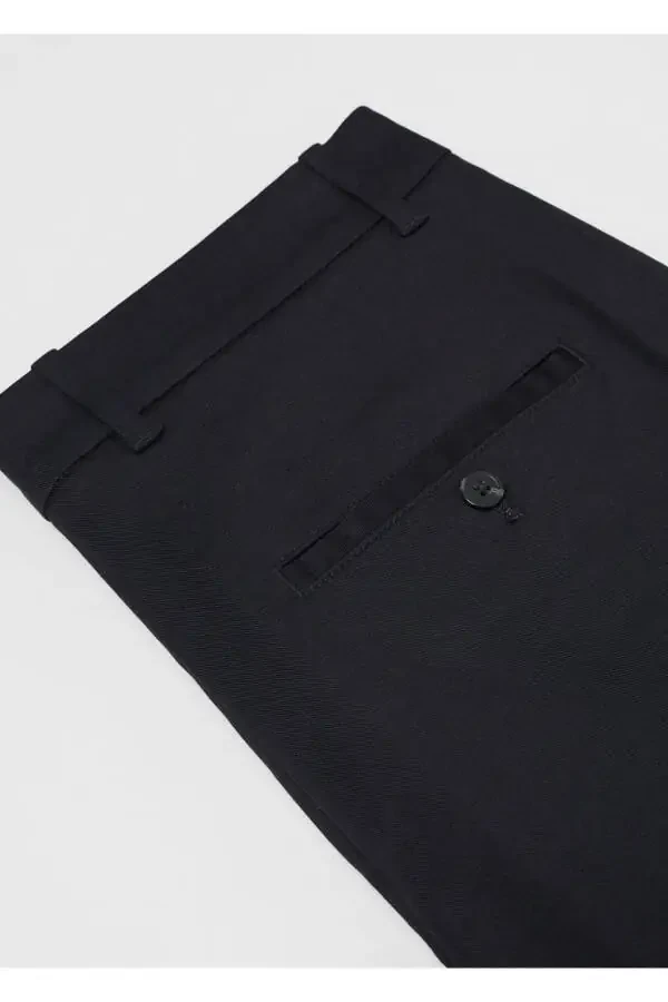 Pamuklu Skinny Chino Pantolon-Gece Mavisi - 8