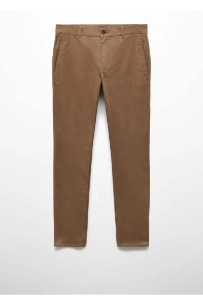 Pamuklu Skinny Chino Pantolon-Tütün Kahvesi - 3