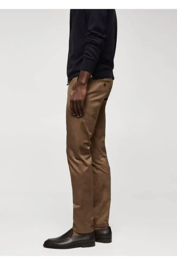 Pamuklu Skinny Chino Pantolon-Tütün Kahvesi - 5
