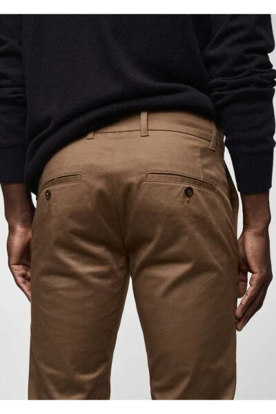 Pamuklu Skinny Chino Pantolon-Tütün Kahvesi - 8