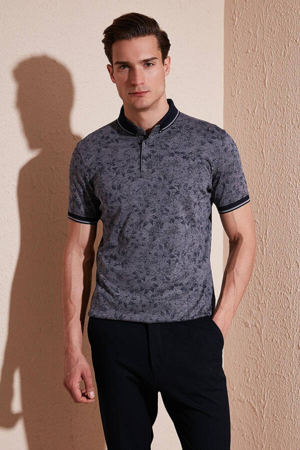 Pamuklu Slim Fit Düğmeli Polo T Shirt 646B3300 - 12