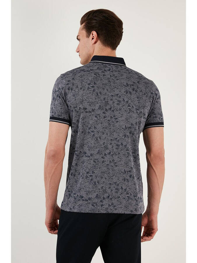 Lacivert Pamuklu Slim Fit Düğmeli Polo Tişört 646B3300-Lacivert - 10