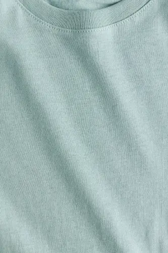 Pamuklu Tişört - Açık turkuaz - H&M (1)