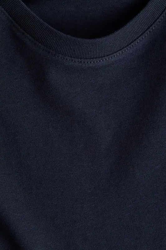 Pamuklu Tişört-Lacivert - 2