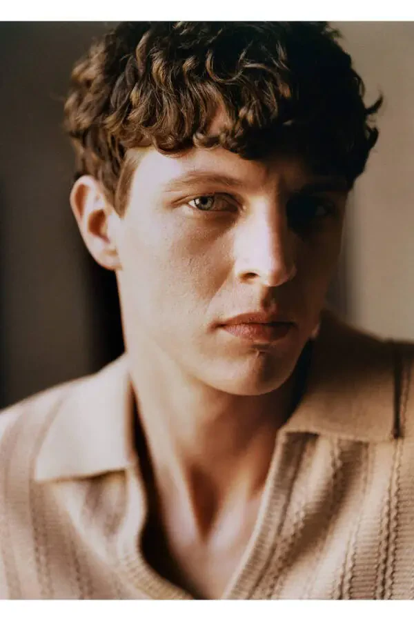 Pamuklu triko örgü desenli polo gömlek - 5