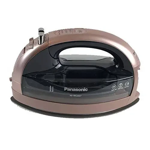 Panasonic Rose Gold 360 Freestyle Cordless Iron NI-WL607 - Portable Steamer for Clothes with Ceramic Charging Base, Vertical Steam Irons, Compact Heavy Duty Press Ironing Machine, 1500 Watts - 1