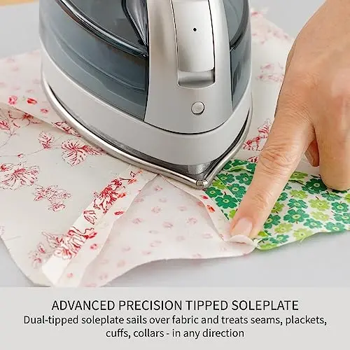 Panasonic NI-QL1100L Cordless Steam/Dry Iron, 1500W Wide Stainless Steel Plate, Silver/Light Blue - 3