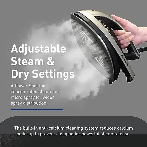 Panasonic NI-W810CS Multi-Directional Steam/Dry Iron with Ceramic Soleplate, MEDIUM, Black - 6