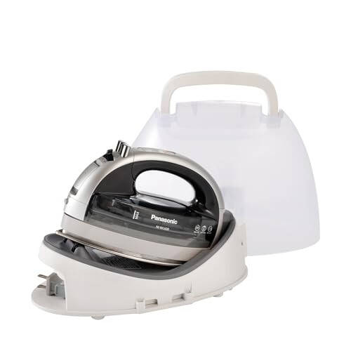 Panasonic NI-WL600 Cordless, Portable 1500W Contoured Multi-Directional Steam/Dry Iron, Stainless Steel Soleplate, Power Base and Carrying/Storage Case, Silver - 1