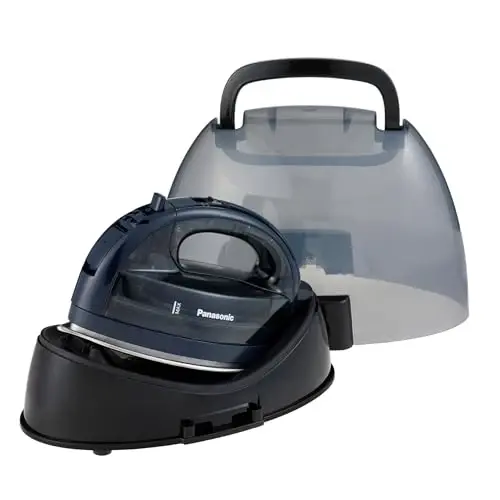 Panasonic Cordless Steam/Dry Iron 1500W - NI-WL700A - Wireless Steamer with Stainless Steel Plate - Quickly Heats Up in Under 5 Minutes - Cordless, Lightweight Iron - Black/Dark Blue - 4
