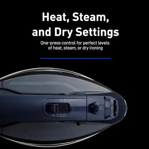 Panasonic Cordless Steam/Dry Iron 1500W - NI-WL700A - Wireless Steamer with Stainless Steel Plate - Quickly Heats Up in Under 5 Minutes - Cordless, Lightweight Iron - Black/Dark Blue - 6