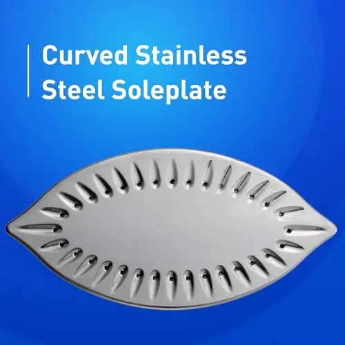 Panasonic NI-WL700A simsiz bug '/quruq dazmol, 1500W keng zanglamaydigan po'lat plitasi, qora/to'q ko'k - 3