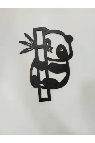 Panda 3 dona devor dekorasi qora yog'ochdan - GENEL MARKALAR (1)