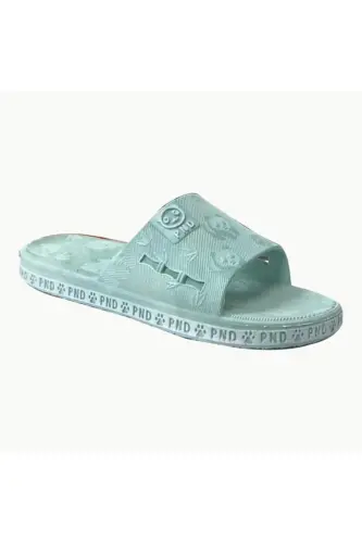 Panda Desen Baskılı Mint Havuz Deniz Banyo Ve Günlük Terlik- Altın Adım Ayakkabı-MİNTT - 1